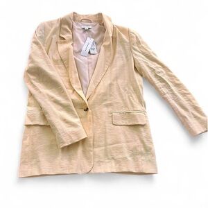 NWT Topshop Women's Yellow Cream Blazer Sz 6